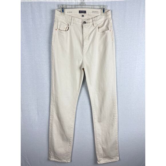 DL1961 Jeans Noor Straight Ultra High Rise Ivory Denim Modern Minimalist Capsule - Picture 1 of 9